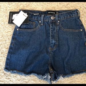 Mud wash Shelby high waisted denim shorts